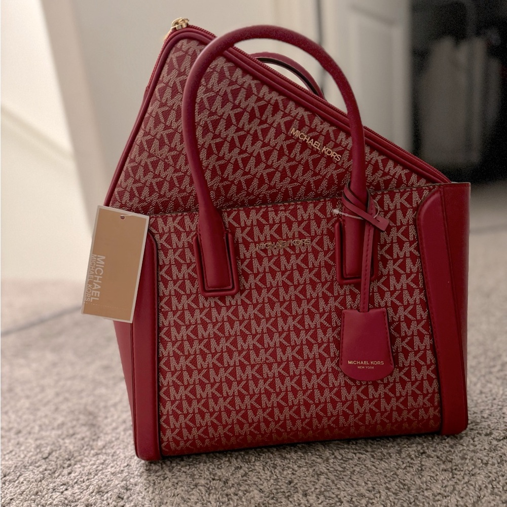 Michael Kors tote with tech accessory bag